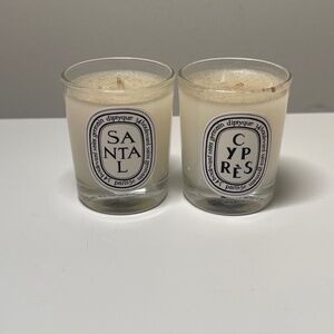 Set of 2 NEW Diptyque mini candle 35g each Santal Cypres scented candle home